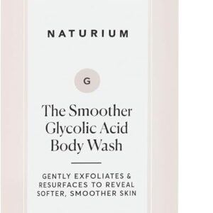 Naturium The Smoother Glycolic Acid Exfoliating Body Wash, Soft & Smoothing Cleanser, 16.9 oz